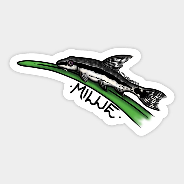 Millie the Otocinclus for BeeNatural Sticker by CelticDragoness
